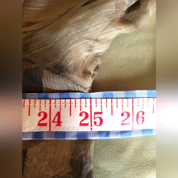 4 for $30 ๐ Red Coral sheer button-up blouse ruffle bottom half sleeve NWOT XXL - Picture 8 of 9